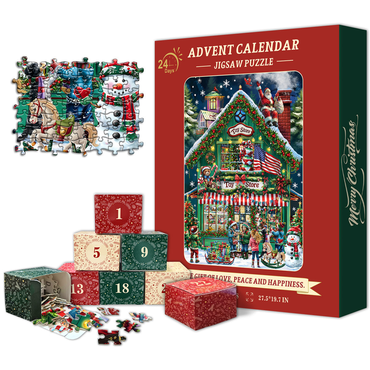 Christmas Store Advent Calendar Jigsaw Puzzle 1000 Pieces