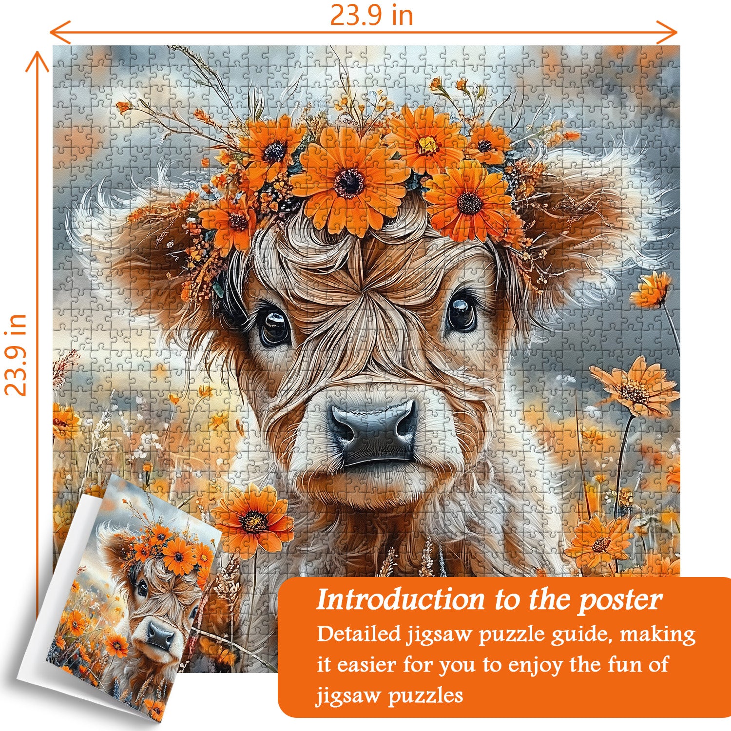 Blumenkalb-Puzzle 1000 Teile