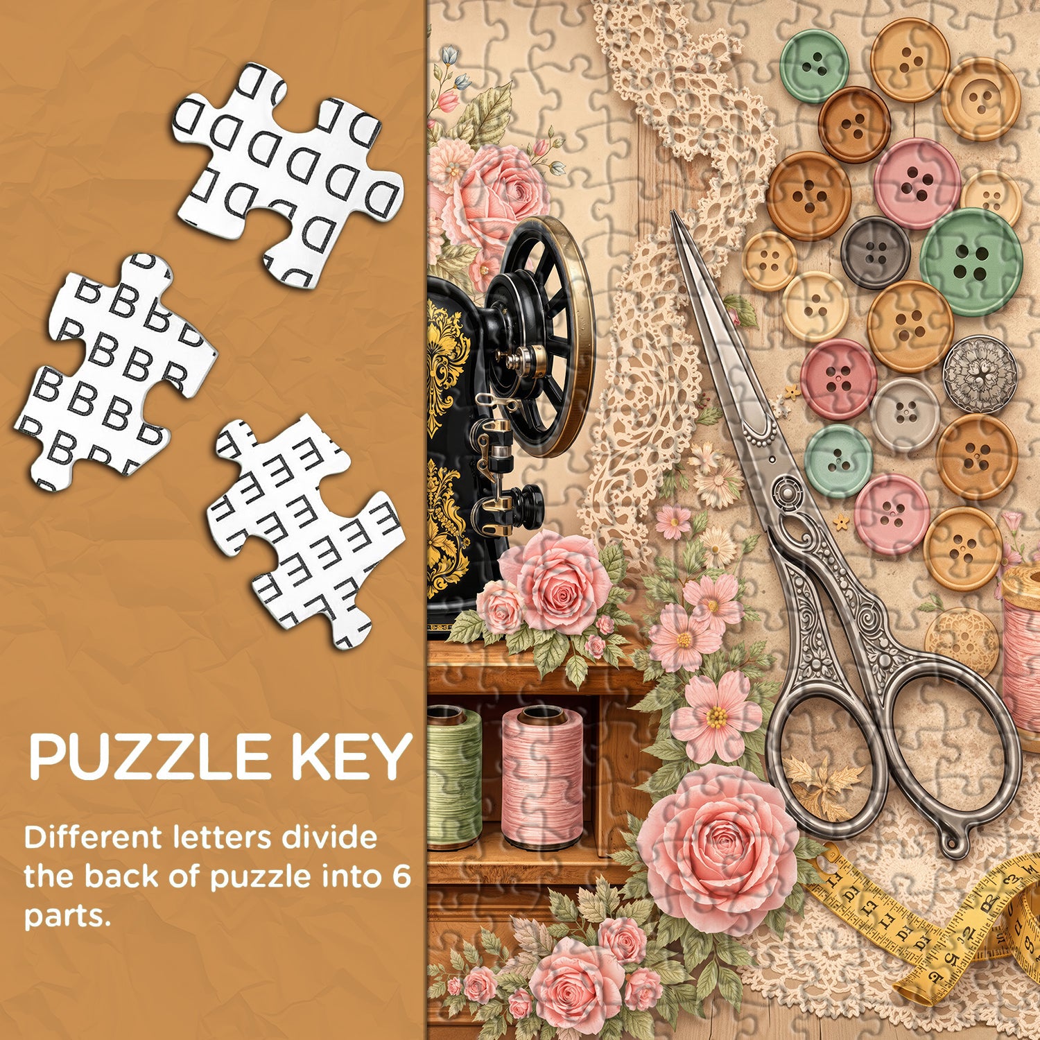 Vintage Sewing Room Jigsaw Puzzle 1000 Pieces