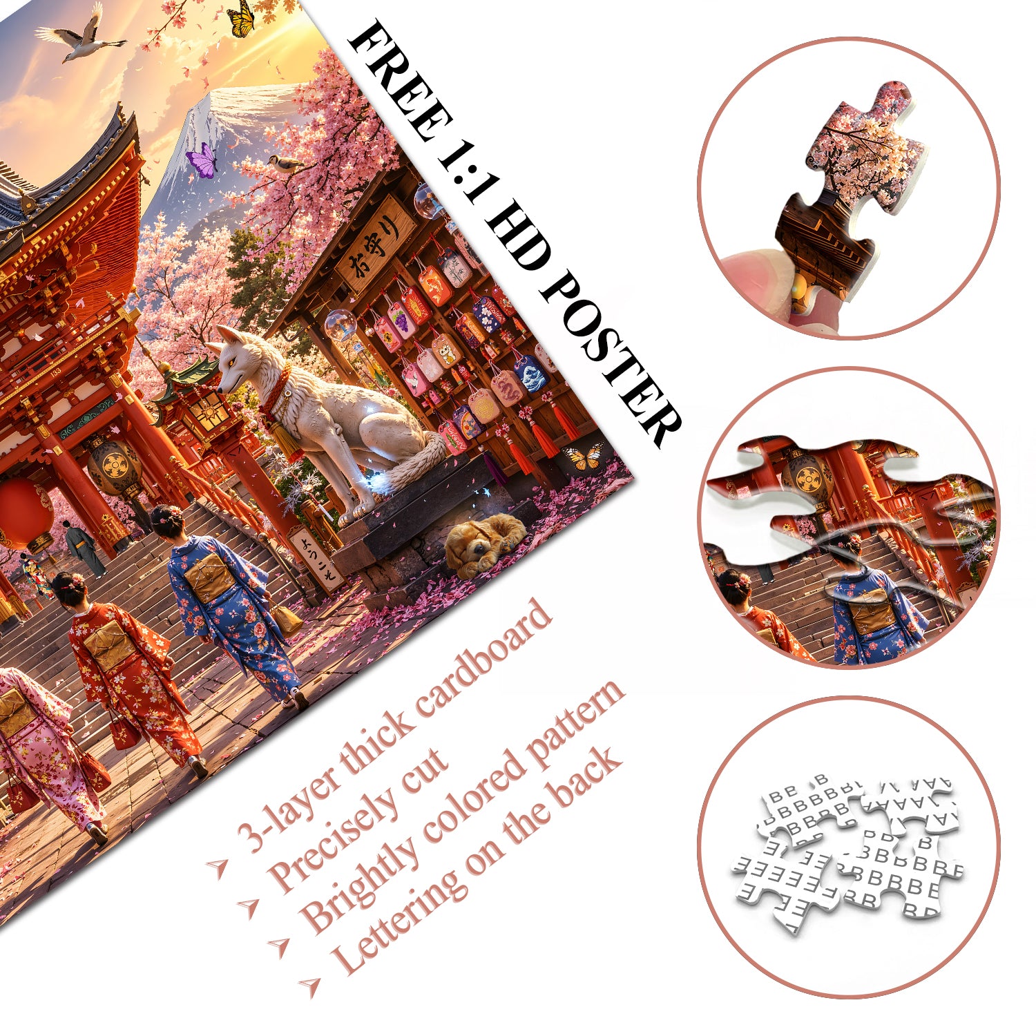 Japanisches Heiligtum-Puzzle 1000 Teile