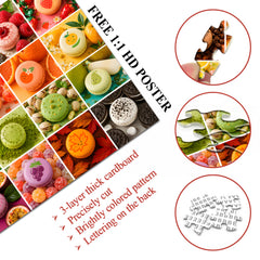 Buntes Macaron-Dessert-Puzzle, 1000 Teile