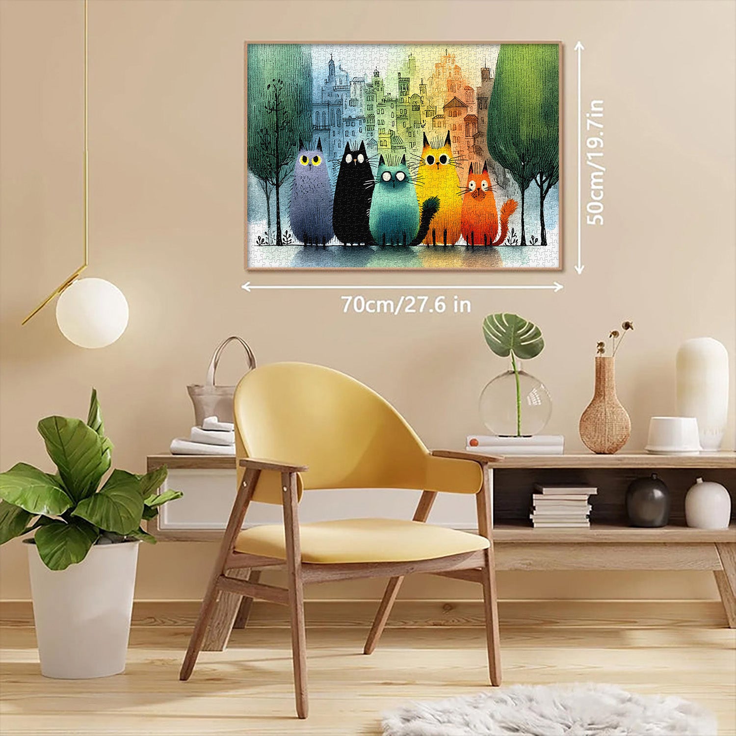 Chromatische Katzen Puzzle 1000 Teile