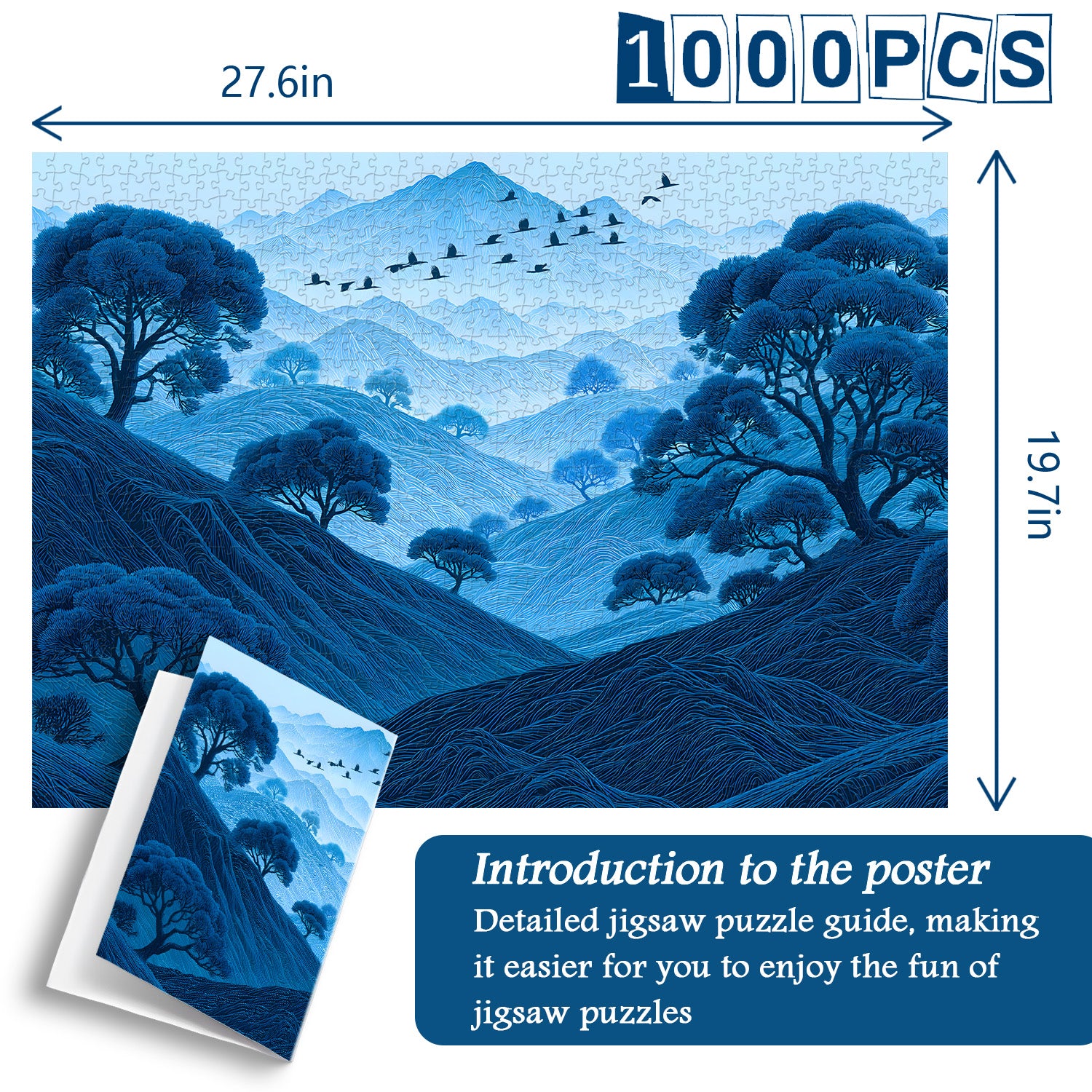 Blue Mist Mountains Jigsaw Puzzle 1000 Pieces