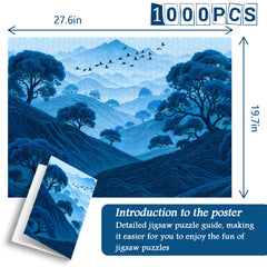 Blue Mist Mountains Jigsaw Puzzle 1000 Pieces