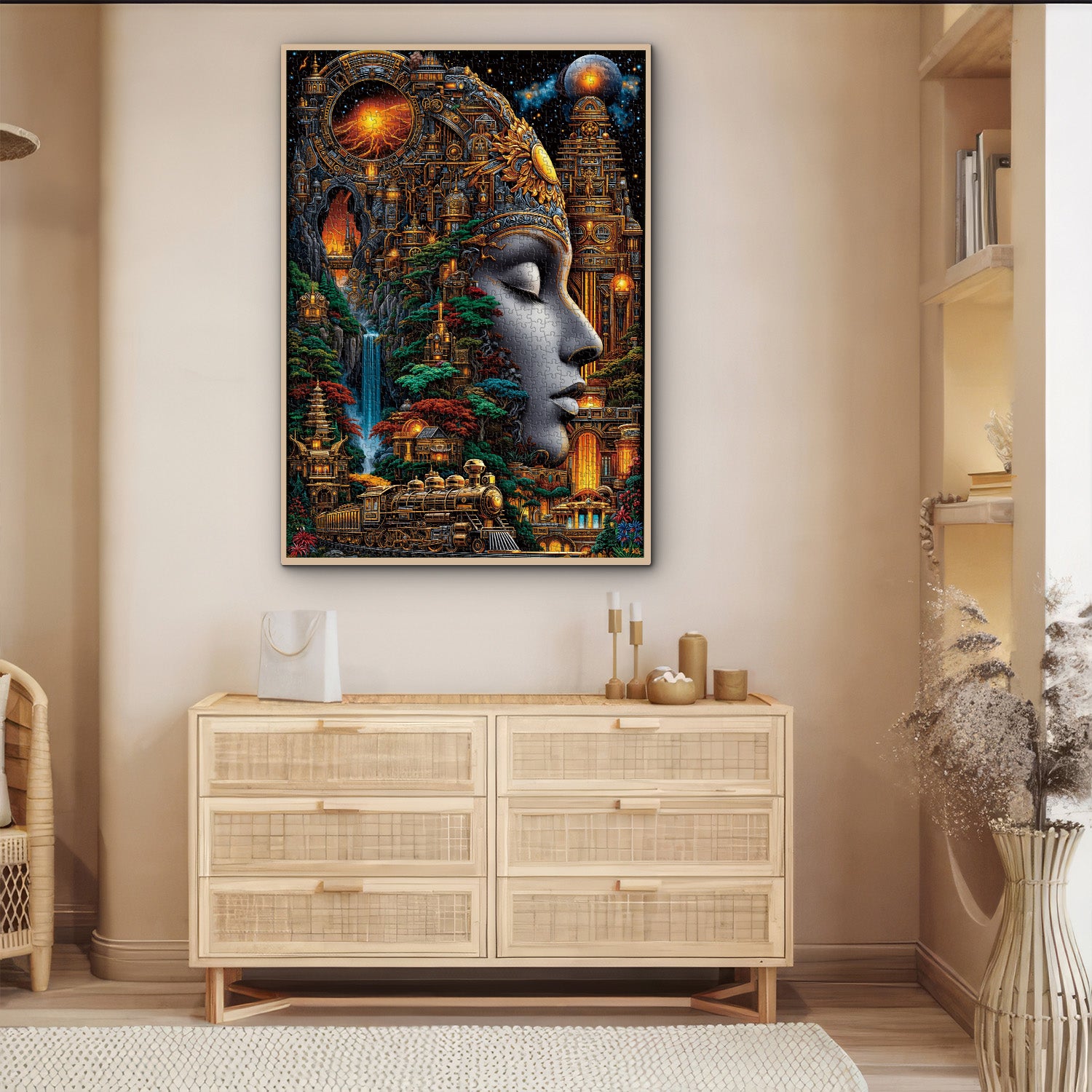 Traumlandschaftsstadt-Puzzle 1000 Teile