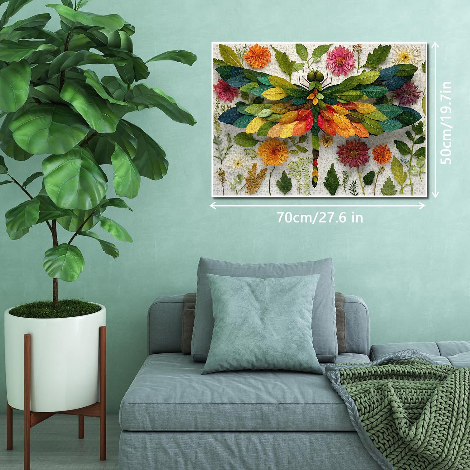 Leaf Dragonfly Jigsaw Puzzle 1000 Pieces