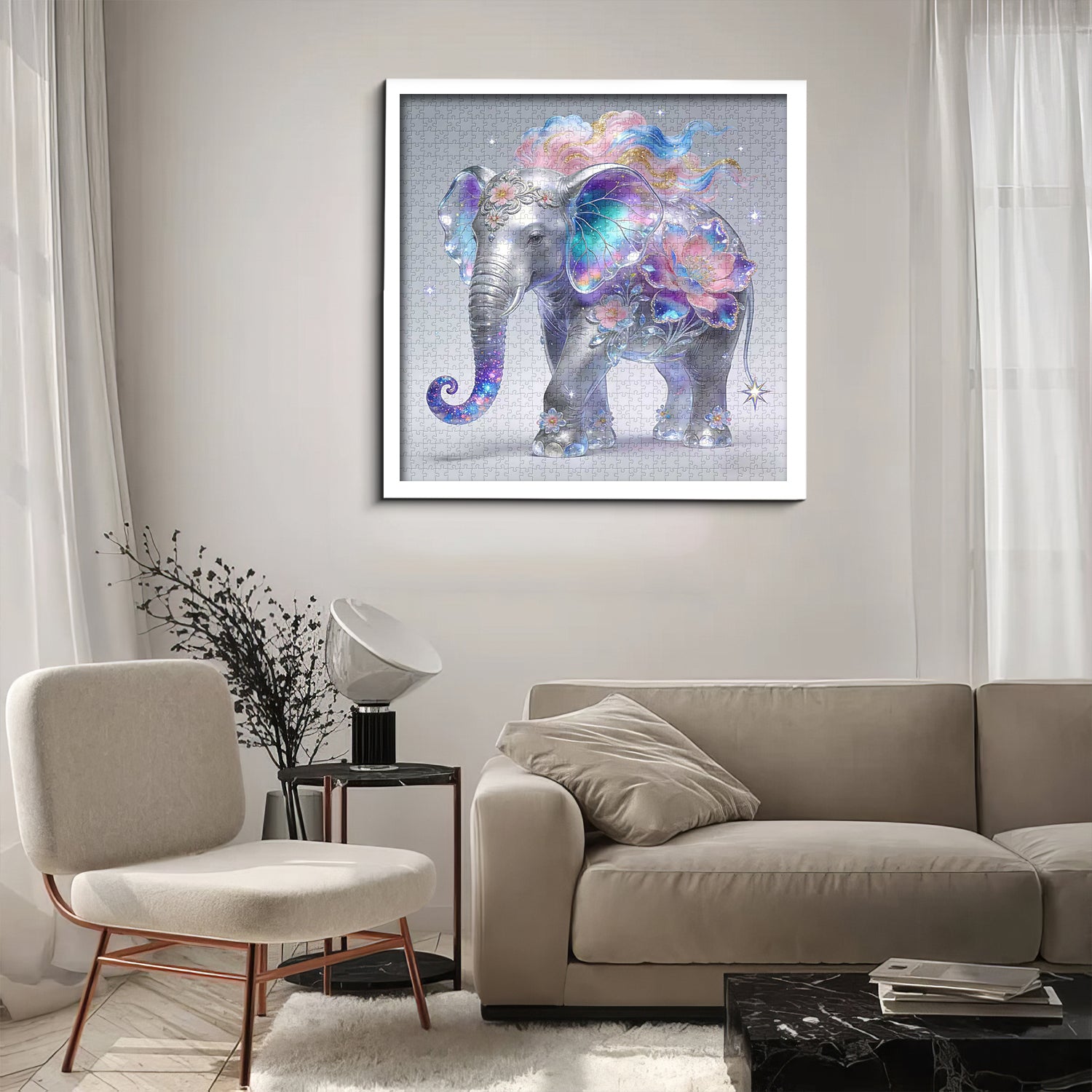 Galaxy Petal Elephant Jigsaw Puzzle 1000 Pieces