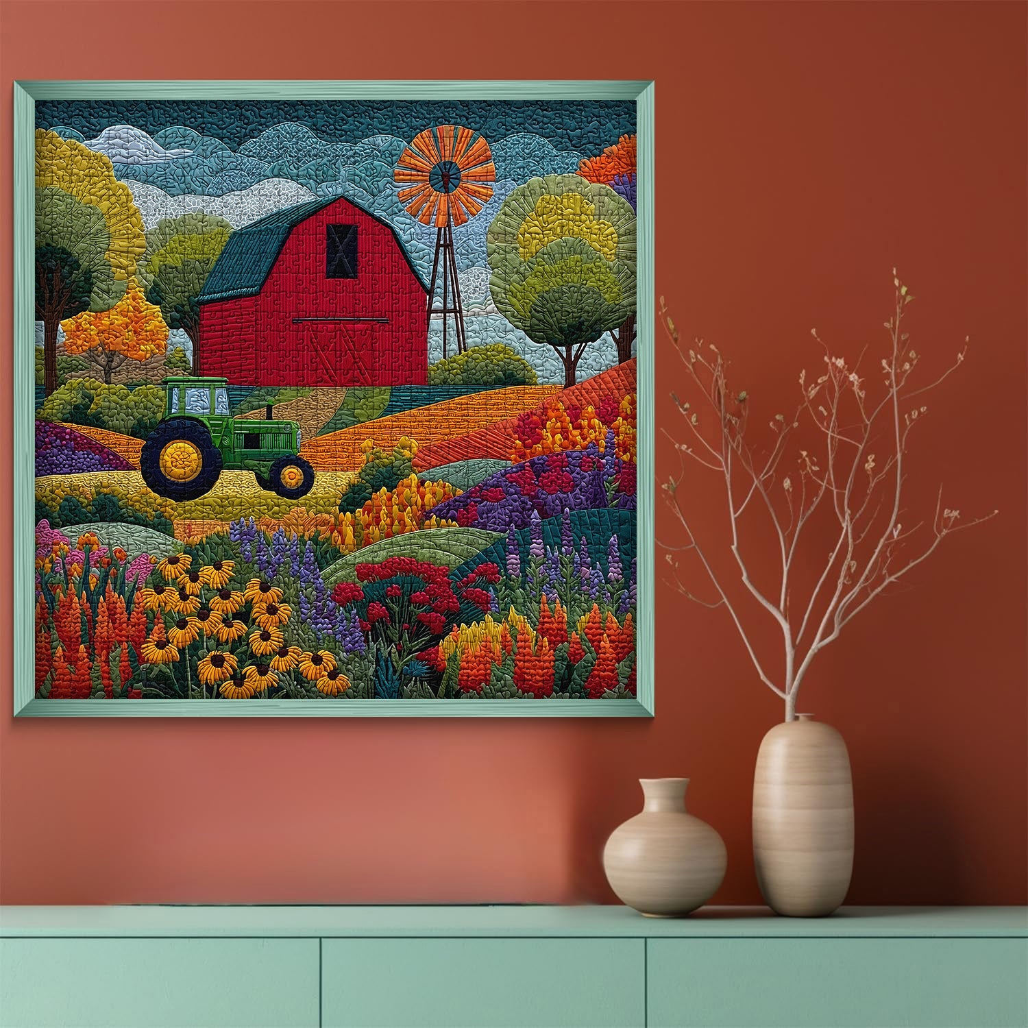 Barn of Blossoming Days Jigsaw Puzzle 1000 Pieces