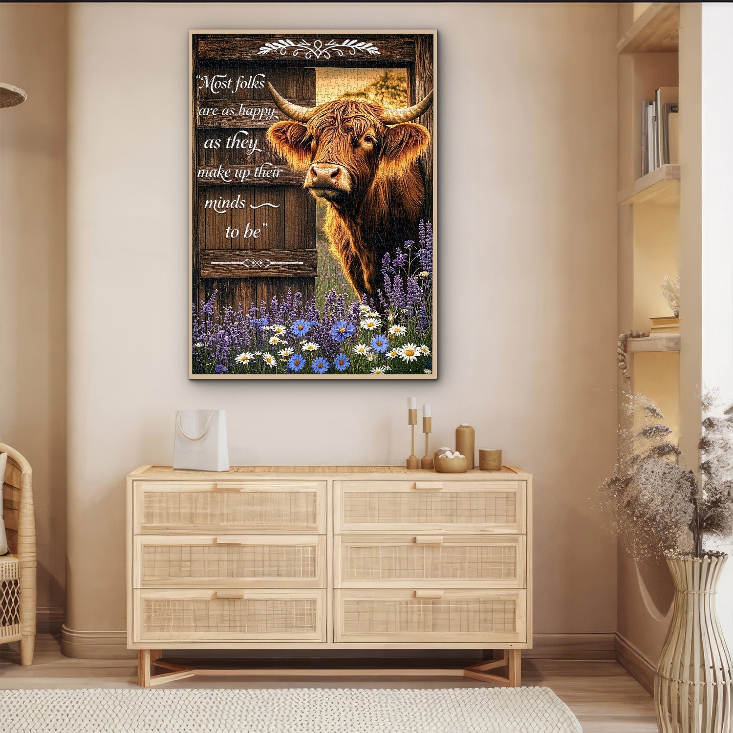 Highland Cow Joy Jigsaw Puzzle 1000 Pieces