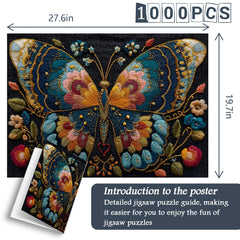 Blumen-Schmetterlings-Puzzle 1000 Teile