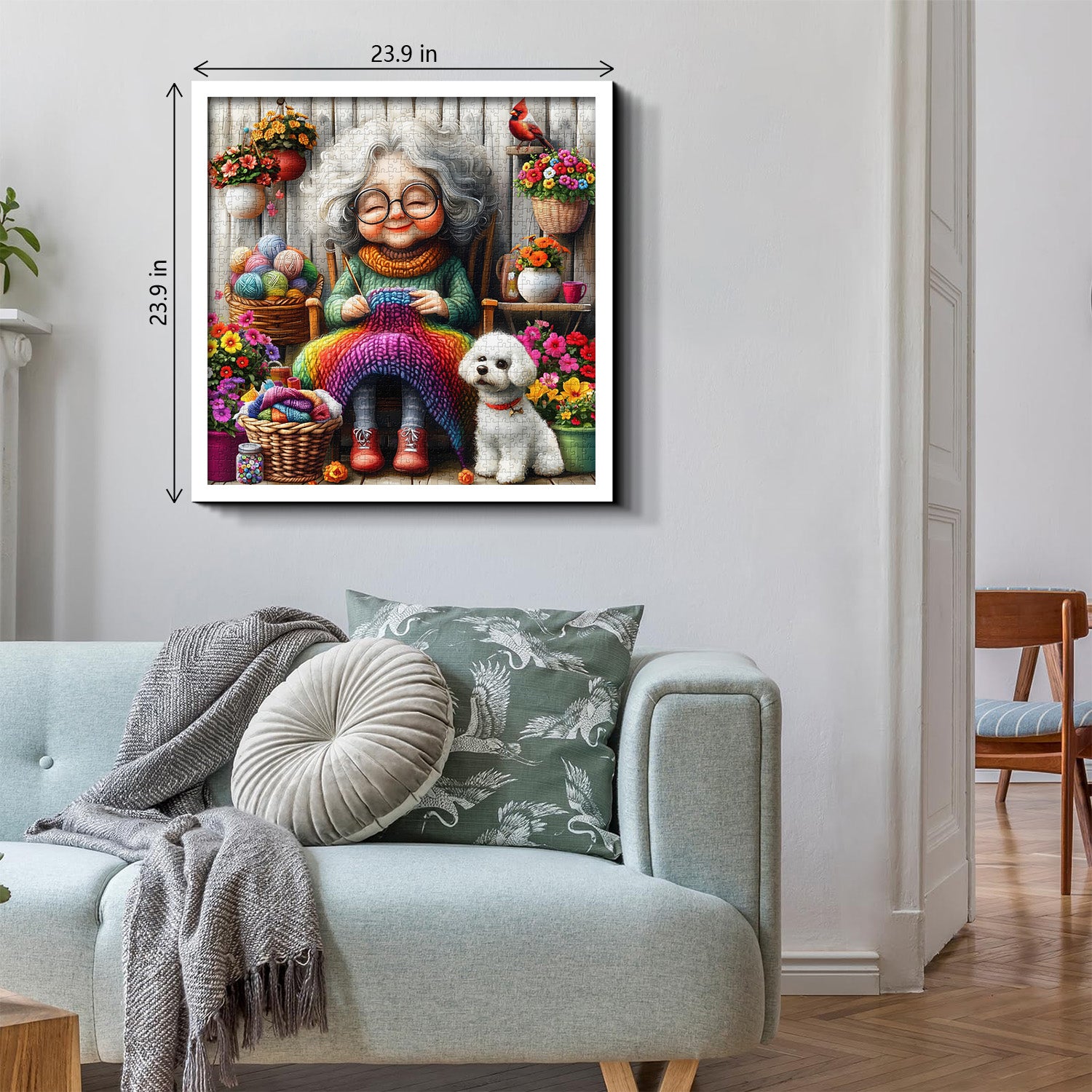 Grandma's Cozy Knit Jigsaw Puzzle 1000 Pieces