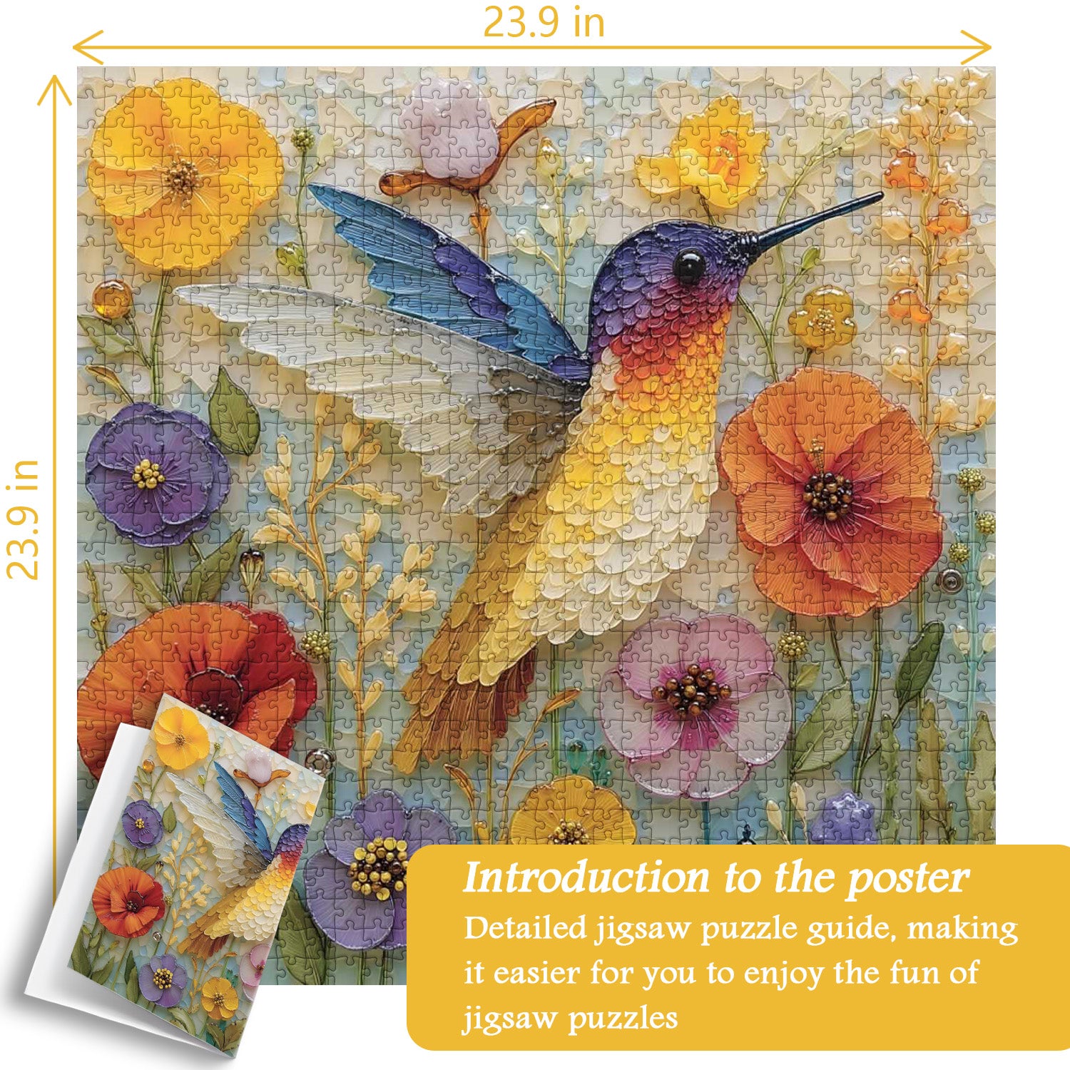 Blumenkolibri-Puzzle 1000 Teile