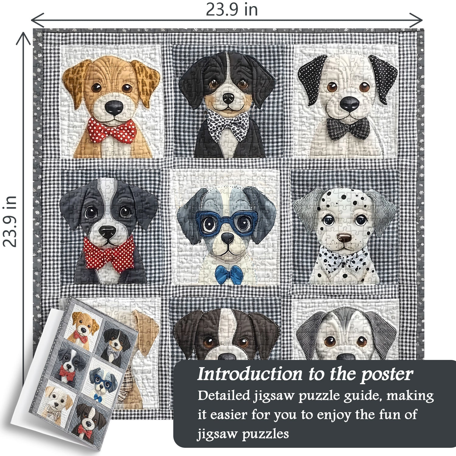 Patchwork Dog Art Jigsaw Puzzle 1000 Pieces