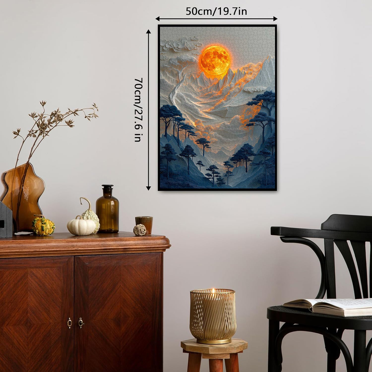 Mondbeschienene Berge Puzzle 1000 Teile