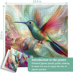 Artistic Hummingbird Jigsaw Puzzle 1000 Pieces