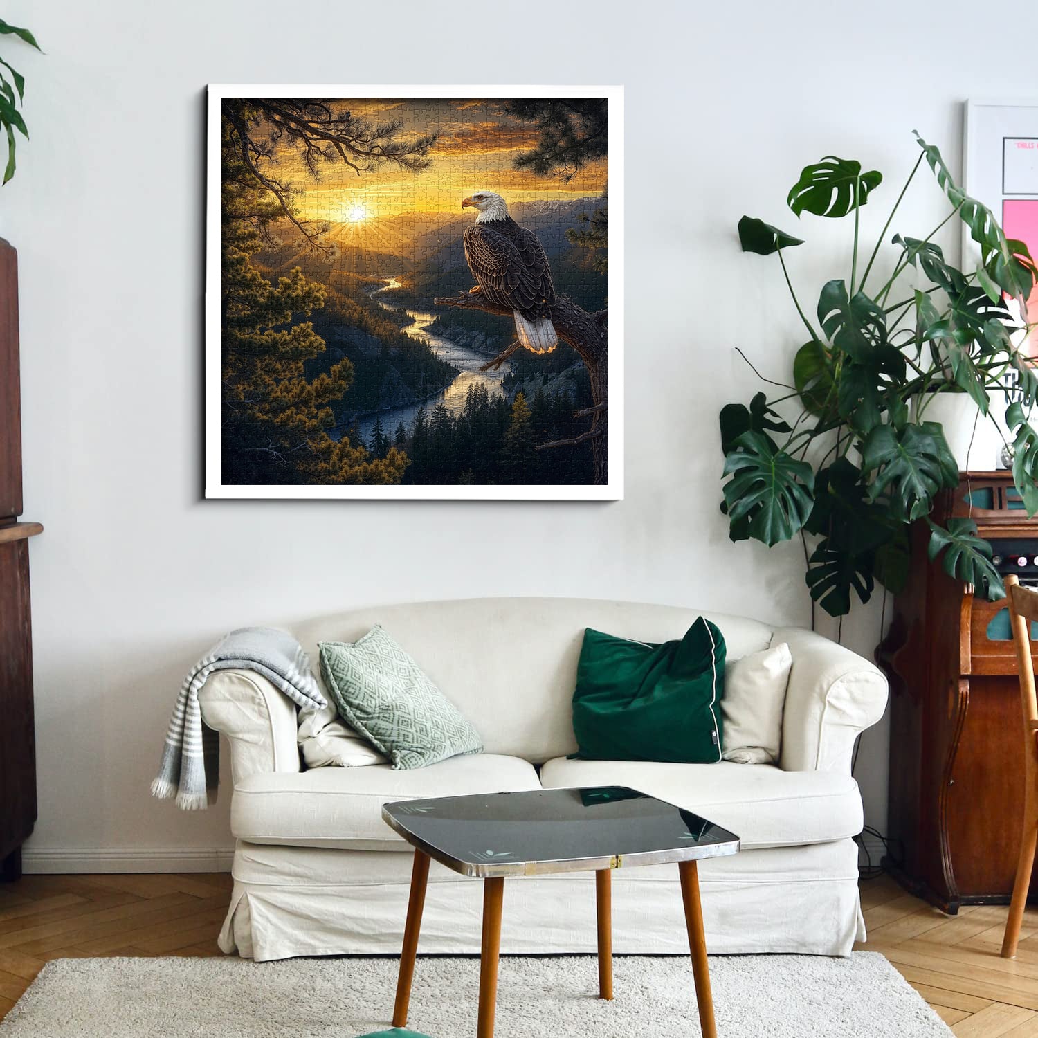 Adler bei Sonnenuntergang Puzzle 1000 Teile