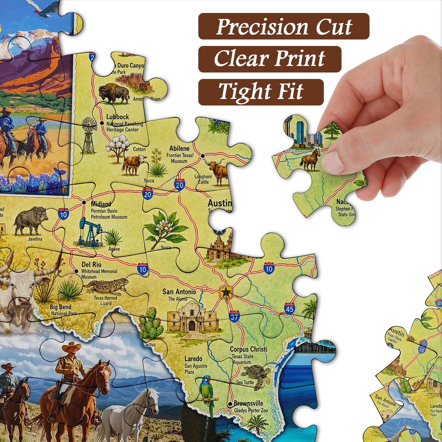 Wildwest-Kartenpuzzle 1000 Teile
