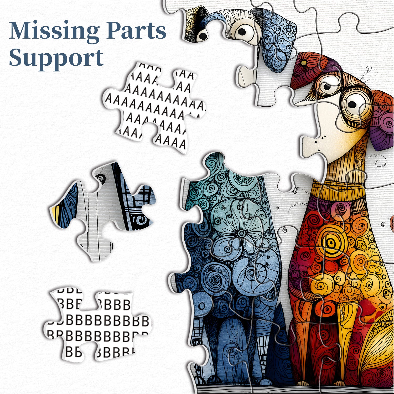 Lebendiges Pup Squad-Puzzle, 1000 Teile