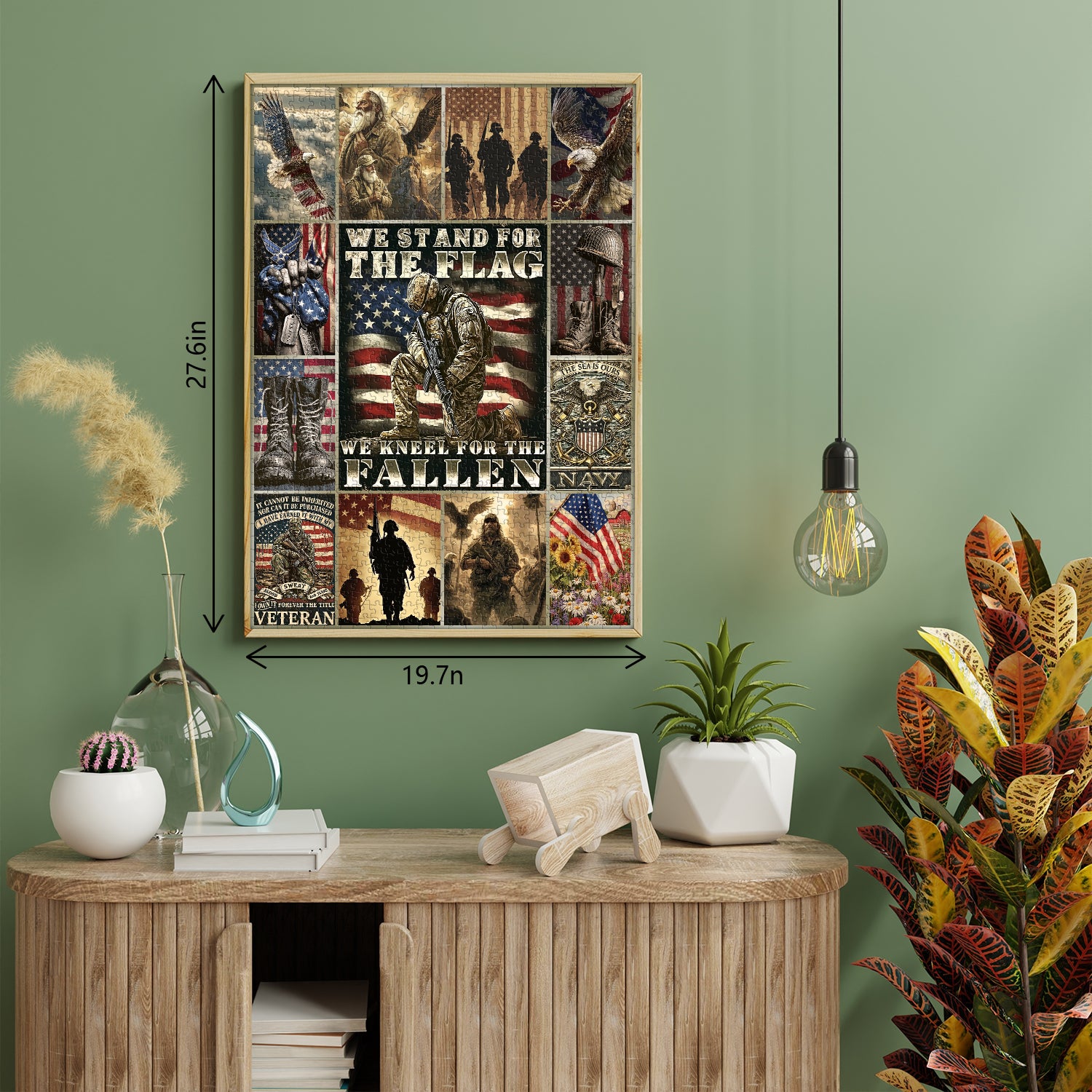 Patriot Veteran Eagle Flag Jigsaw Puzzle 1000 Pieces