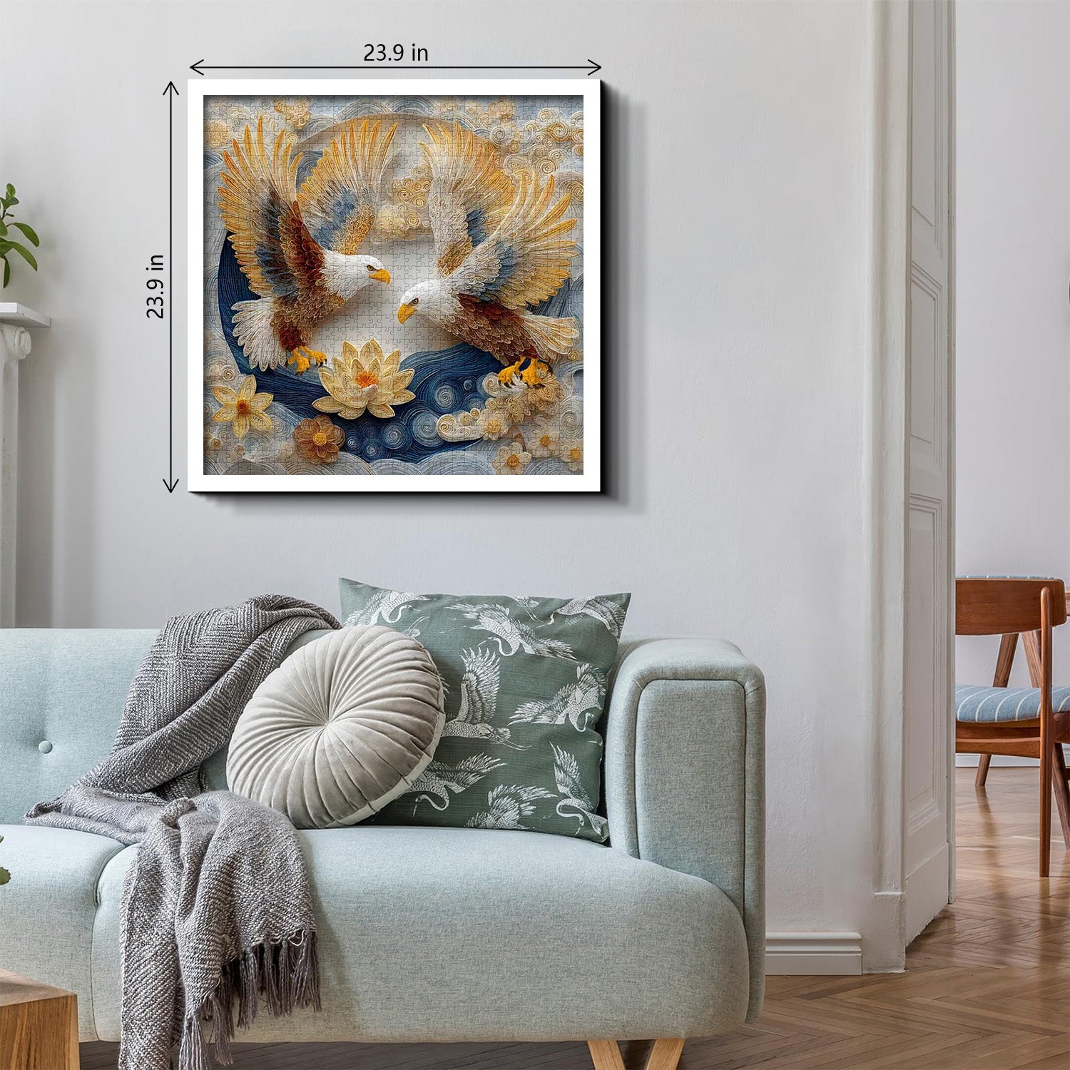 Quilled Twin Eagles Jigsaw Puzzle 1000 Pieces