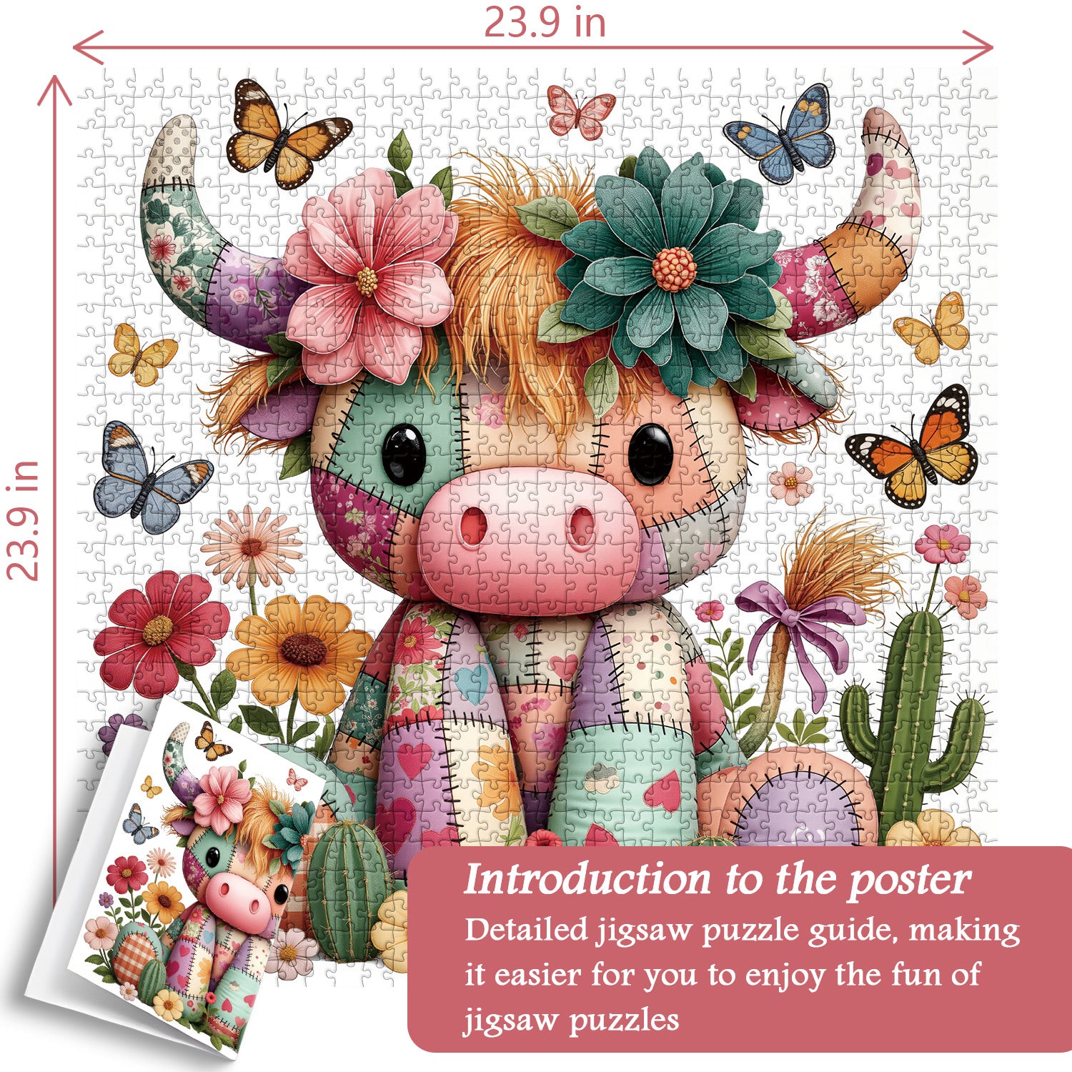 Patchwork Cow Jigsaw Puzzle 1000 Pieces