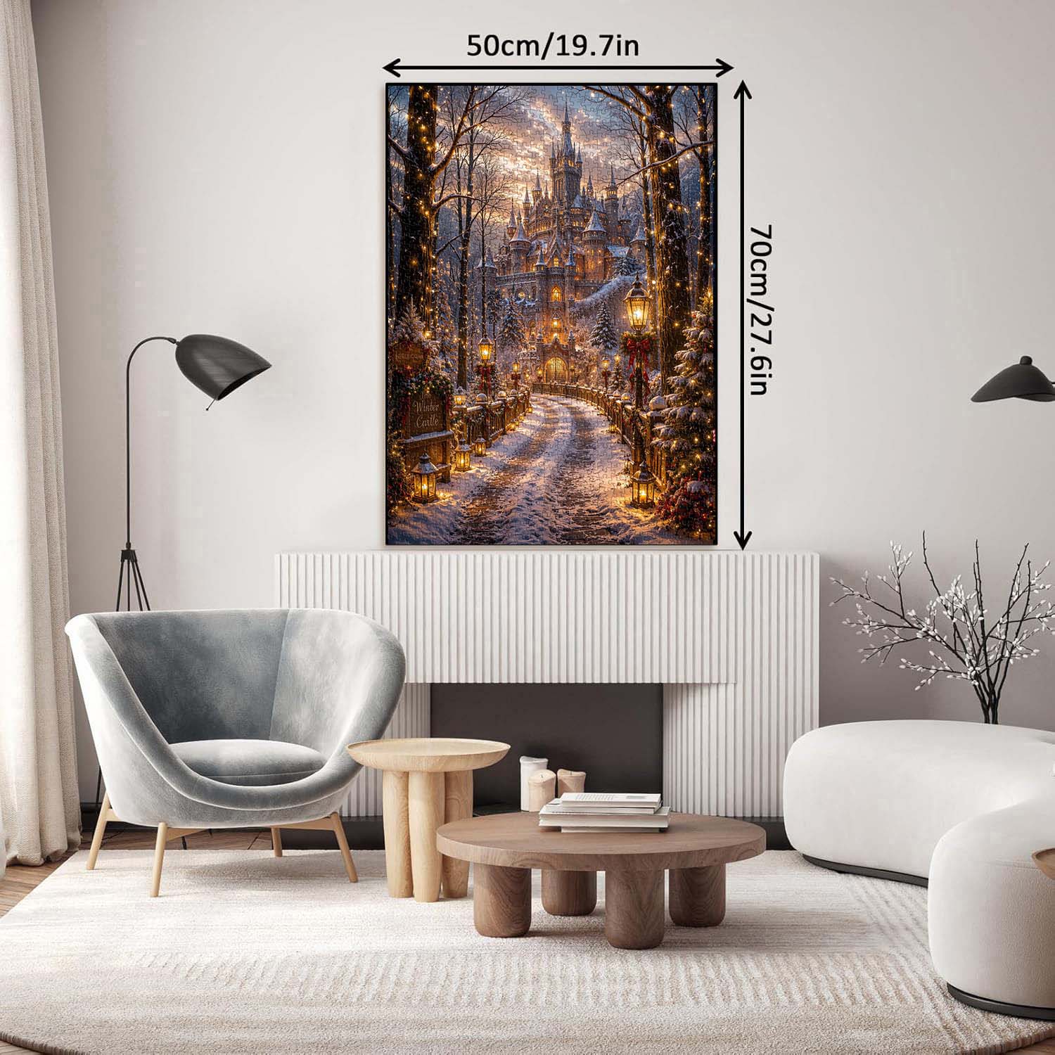 Winter Castle Glow Puzzle 1000 Teile