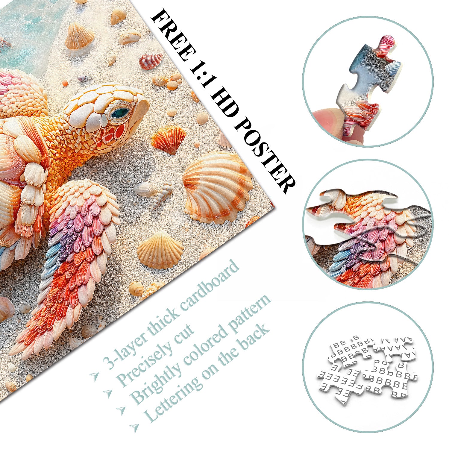 Meeresschildkröten-Puzzle, 1000 Teile