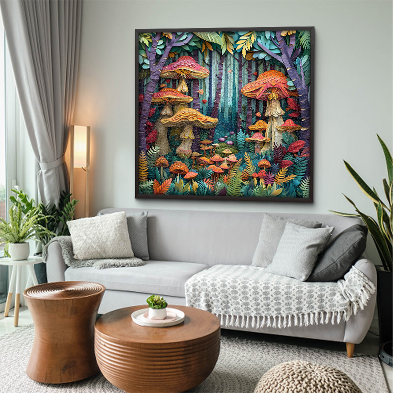 Quadratisches stereoskopisches 3D-Pilz-Puzzle mit 1000 Teilen