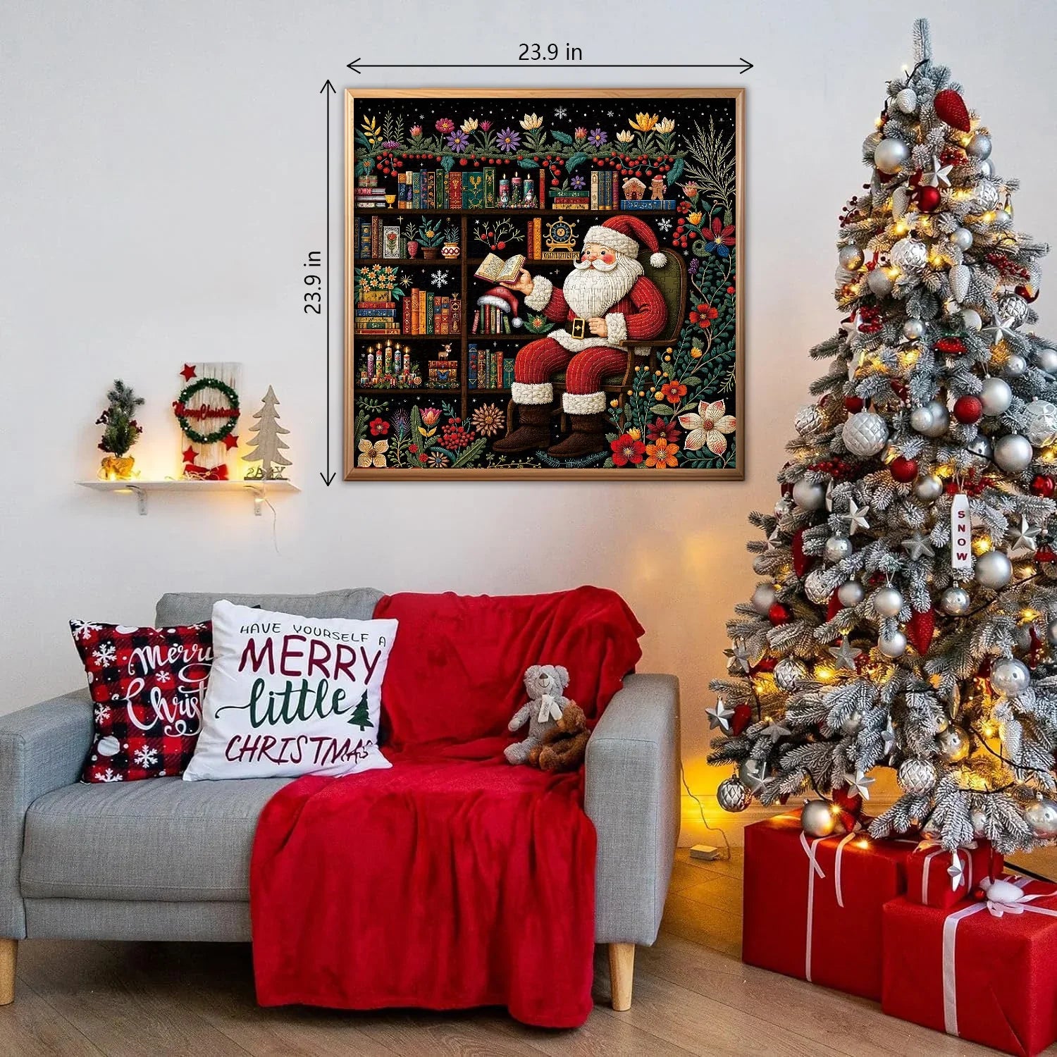 Der Garten des Weihnachtsmanns liest Jigsaw Puzzle 1000 Stücke