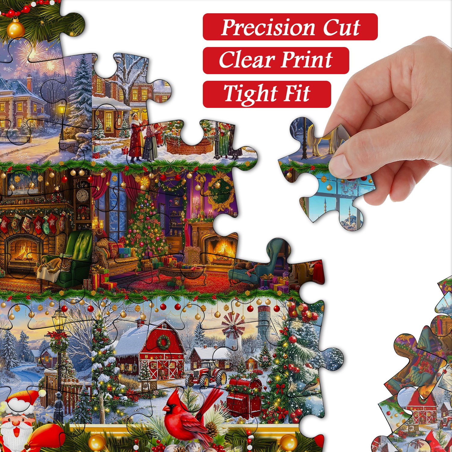 Weihnachtsfreude Collage Puzzle 1000 Stücke