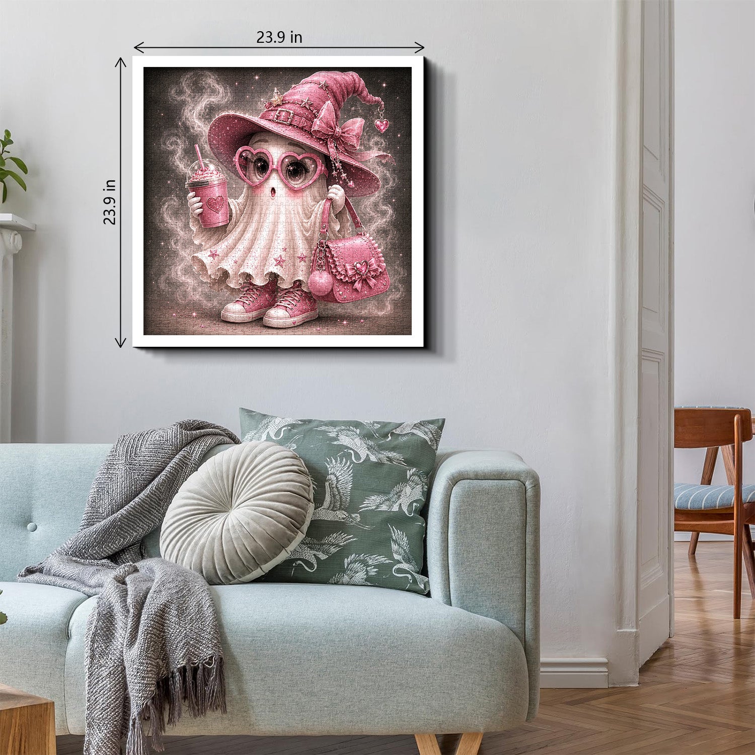 Pink Fashion Ghost Flag Jigsaw Puzzle 1000 Pieces