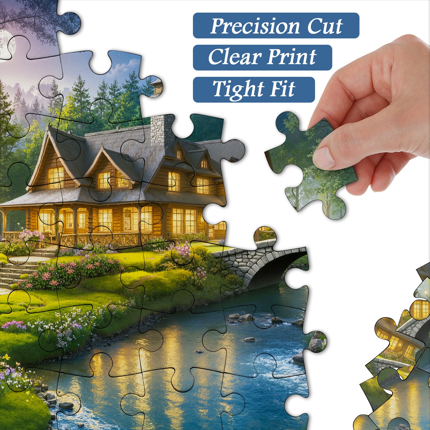 Twilight Cabin Glow Puzzle 1000 Teile