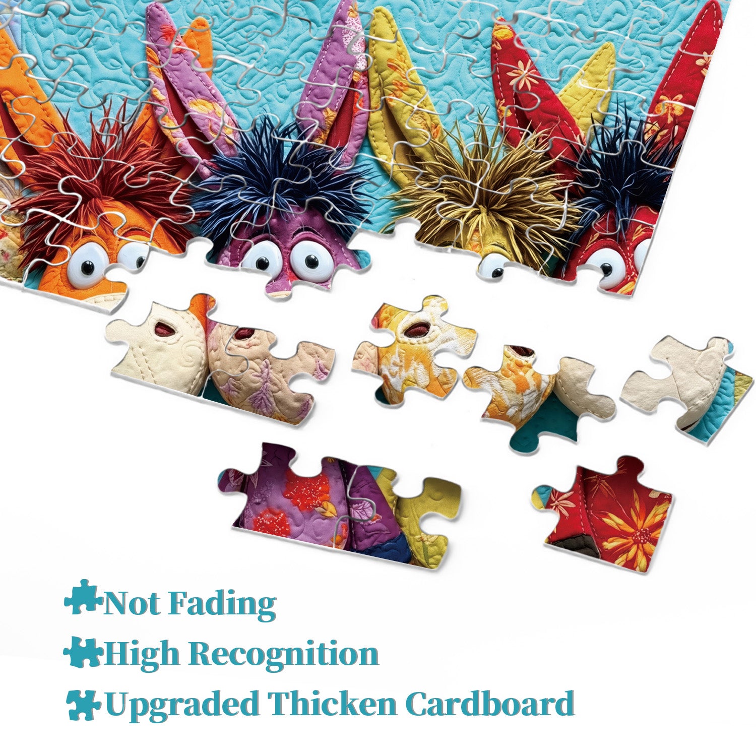 Quilted Donkeys&nbsp;Jigsaw Puzzle 1000 Pieces