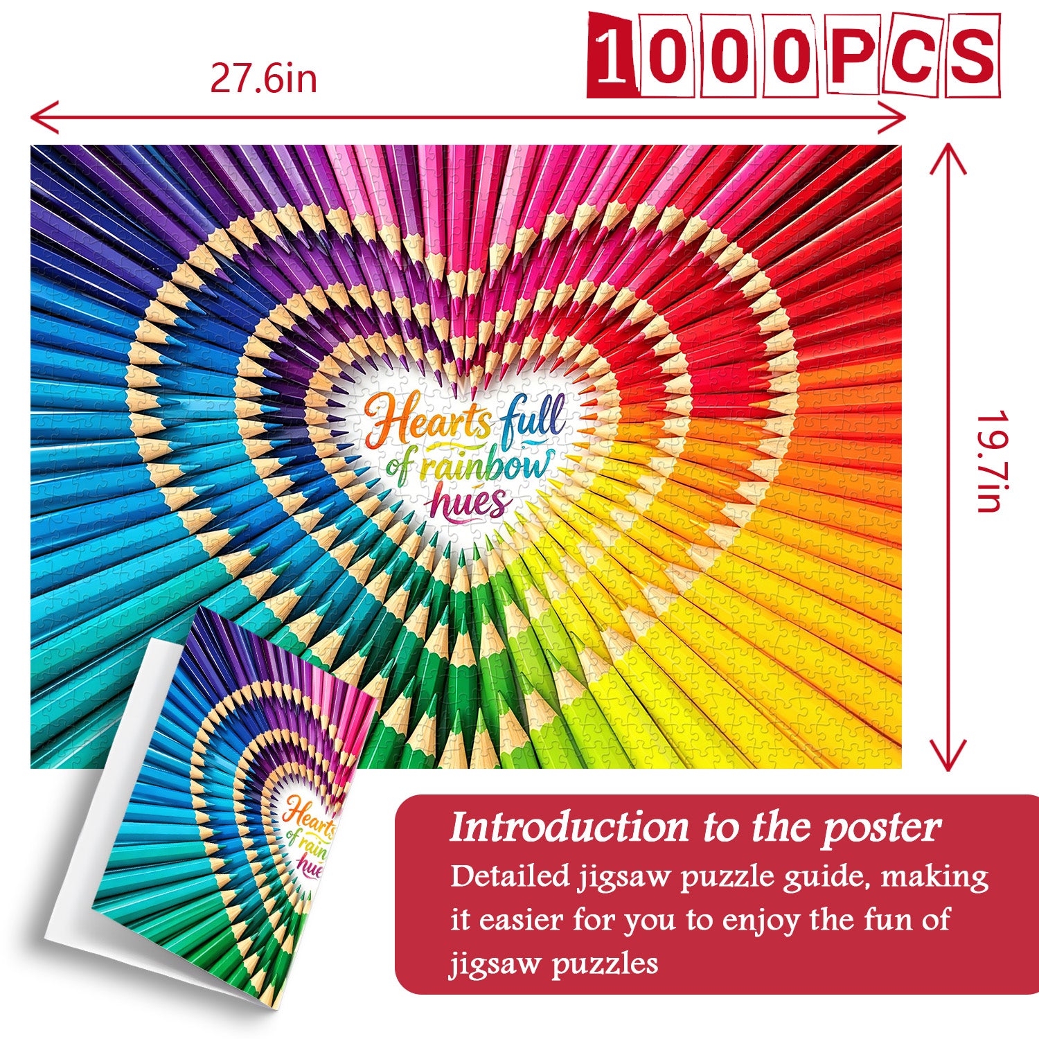 Life's Color Heart Jigsaw Puzzle 1000 Pieces