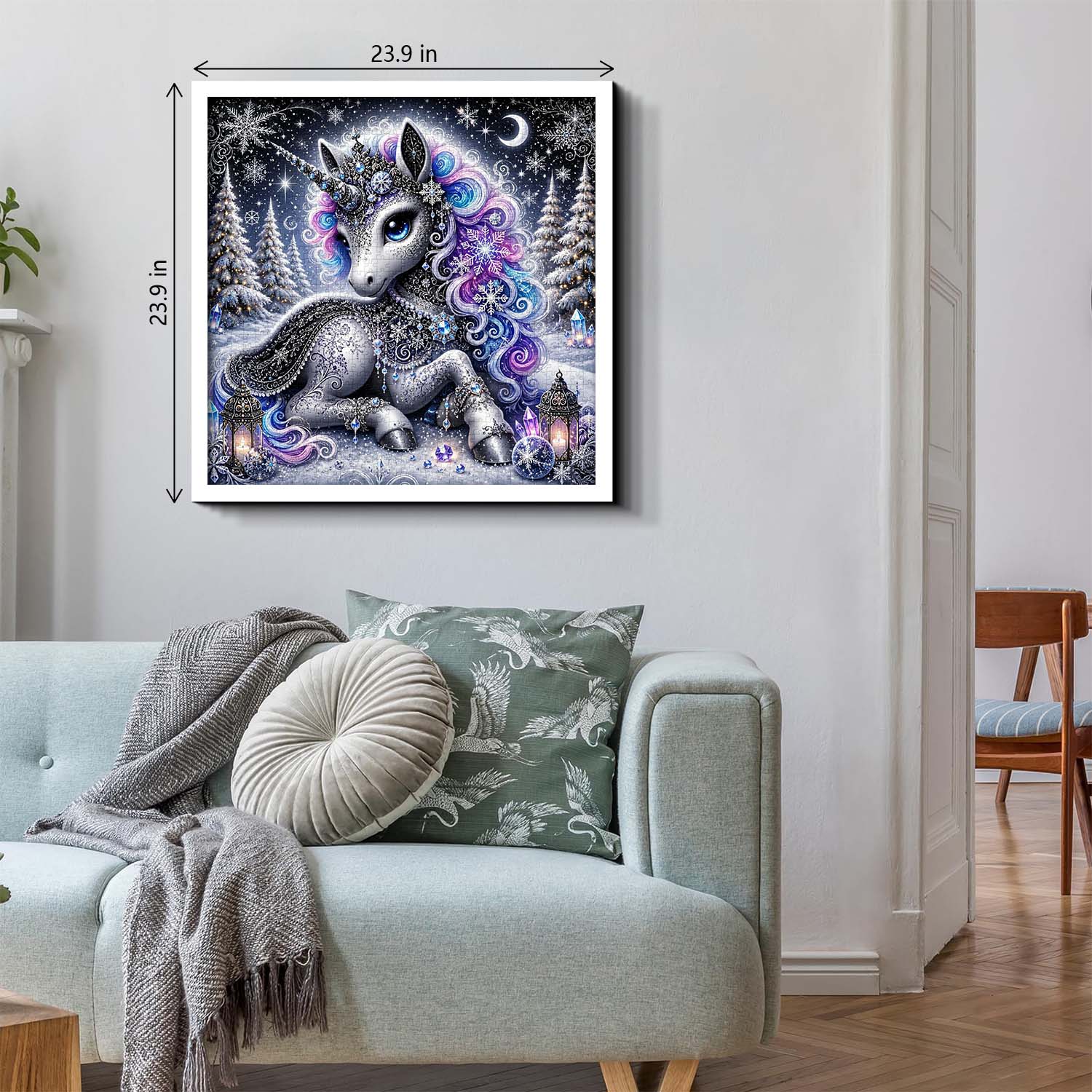 Starry Frost Unicorn Jigsaw Puzzle 1000 Pieces