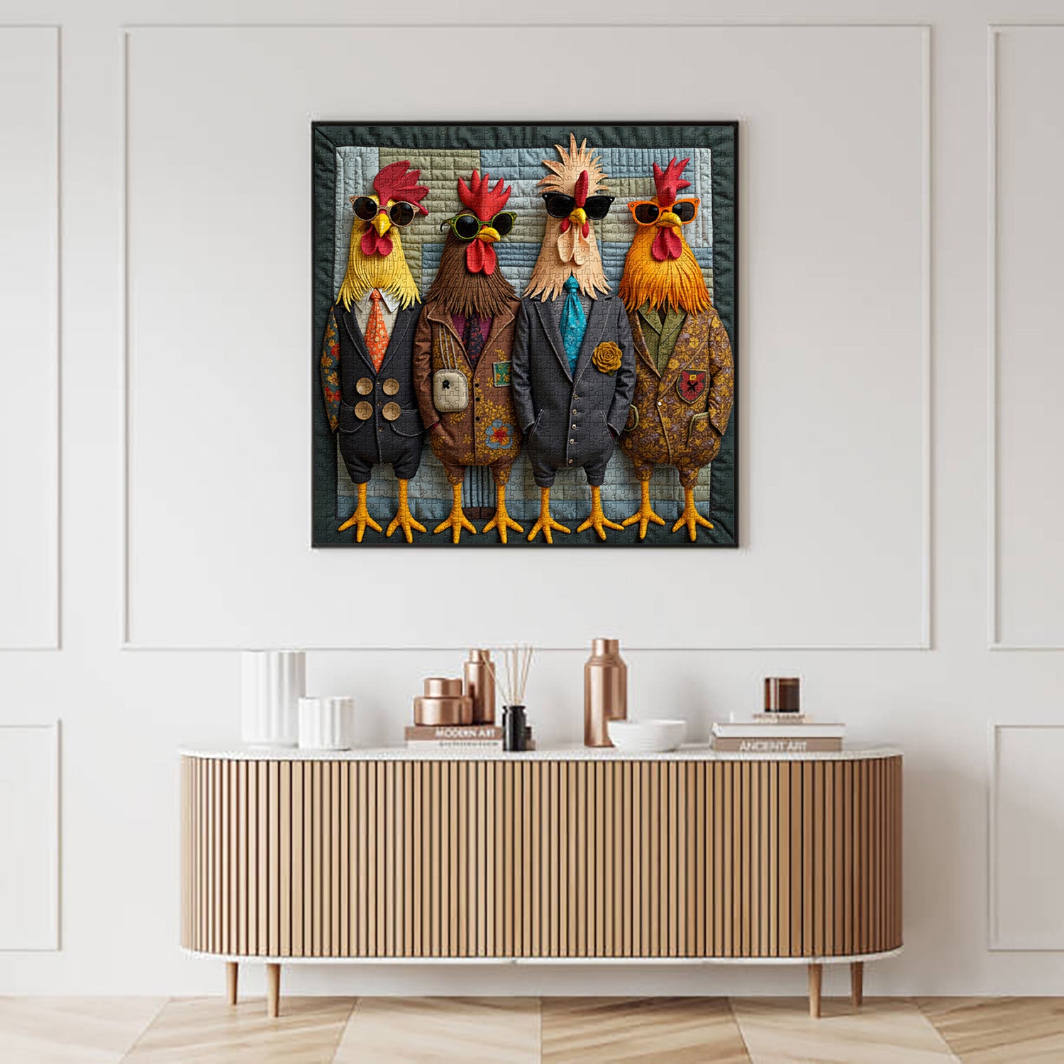 Runway Roosters Jigsaw Puzzle 1000 Pieces