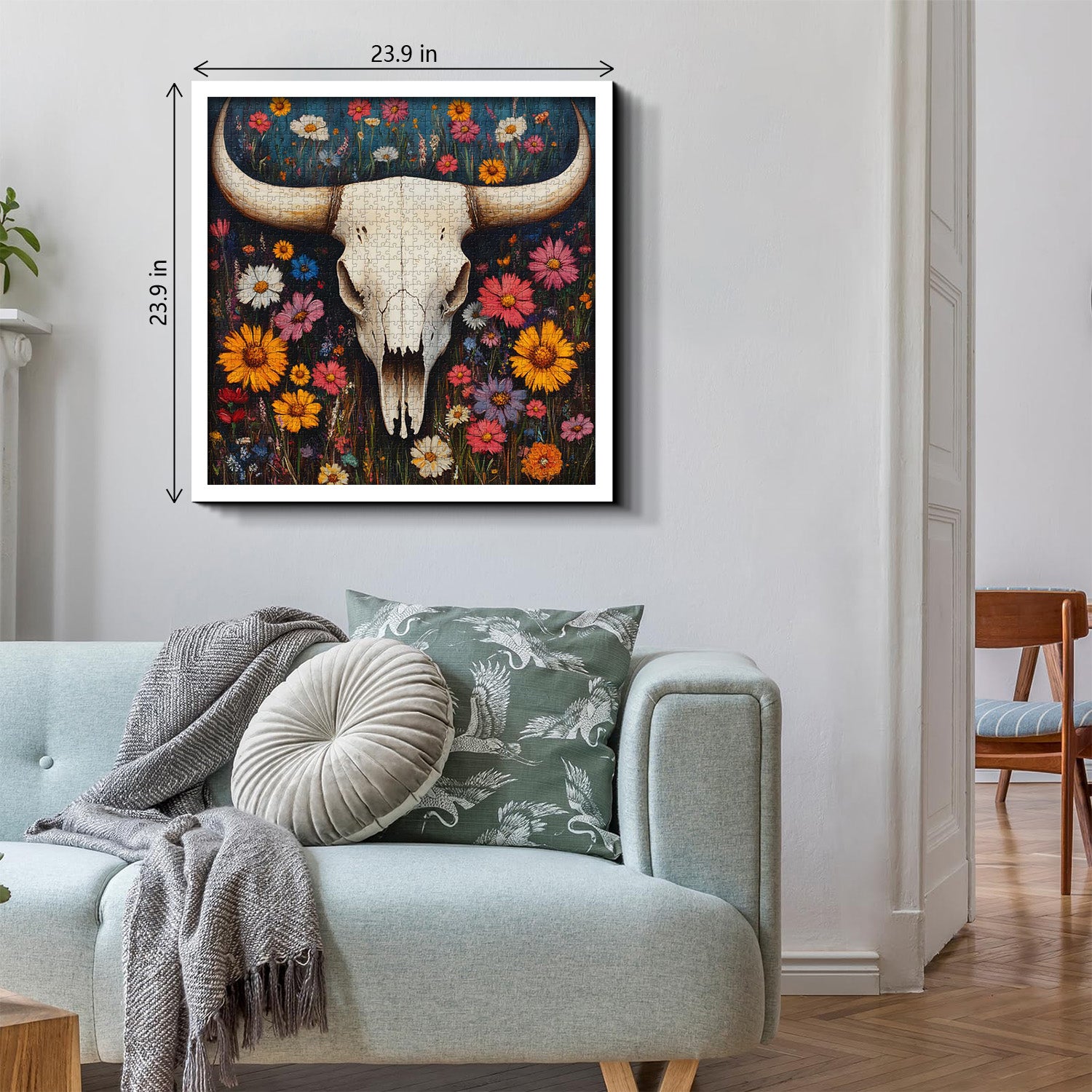 Wildblumenschädel-Puzzle 1000 Teile