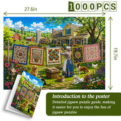 Farm Quilting Time Jigsaw Puzzle 1000 Pieces