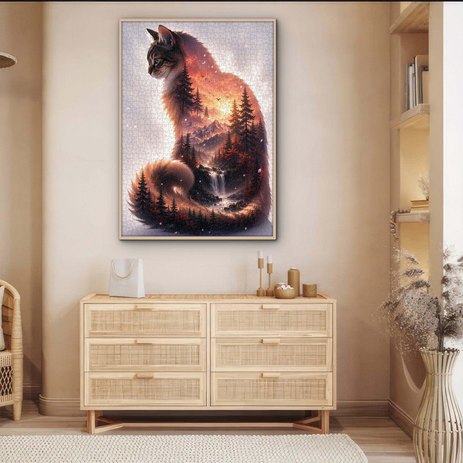 Cat Mountain Scenery Puzzle 1000 Teile