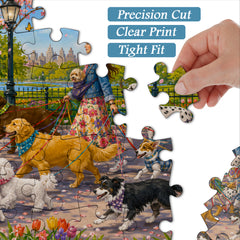 City Floral Pup Stride Jigsaw Puzzle 1000 Pieces