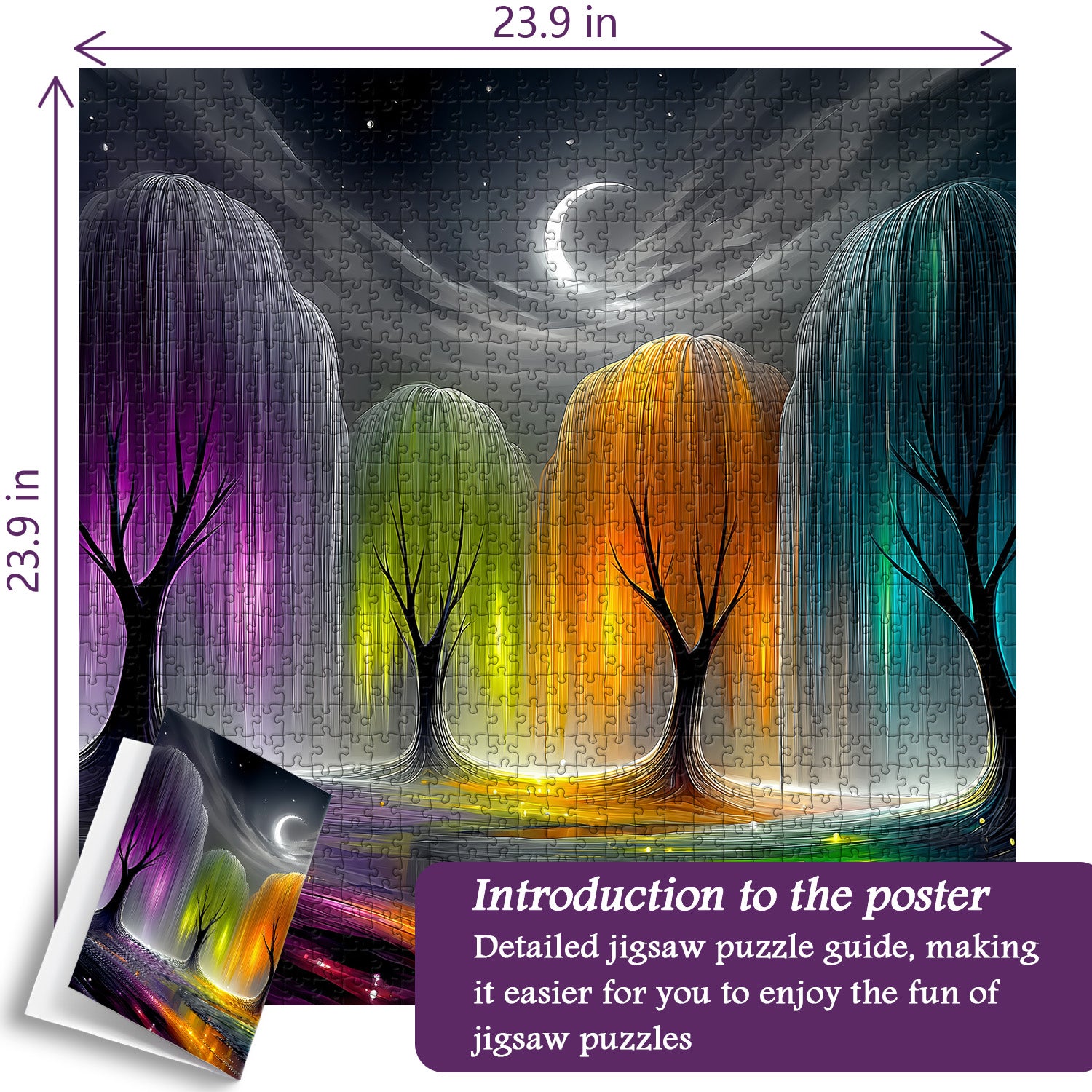 Kaleidoskop-Weiden-Puzzle, 1000 Teile