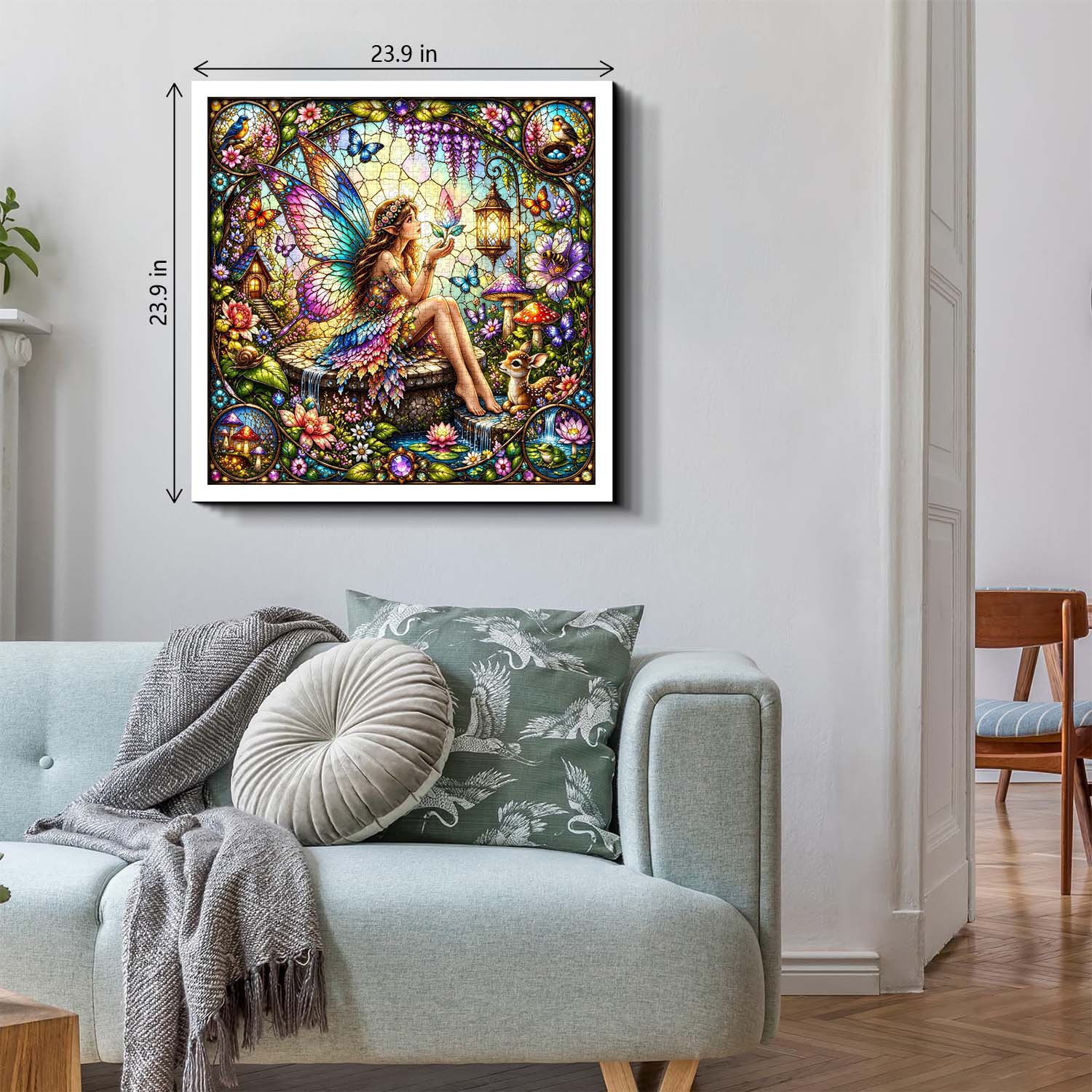 Buntglas-Feen-Puzzle, 1000 Teile