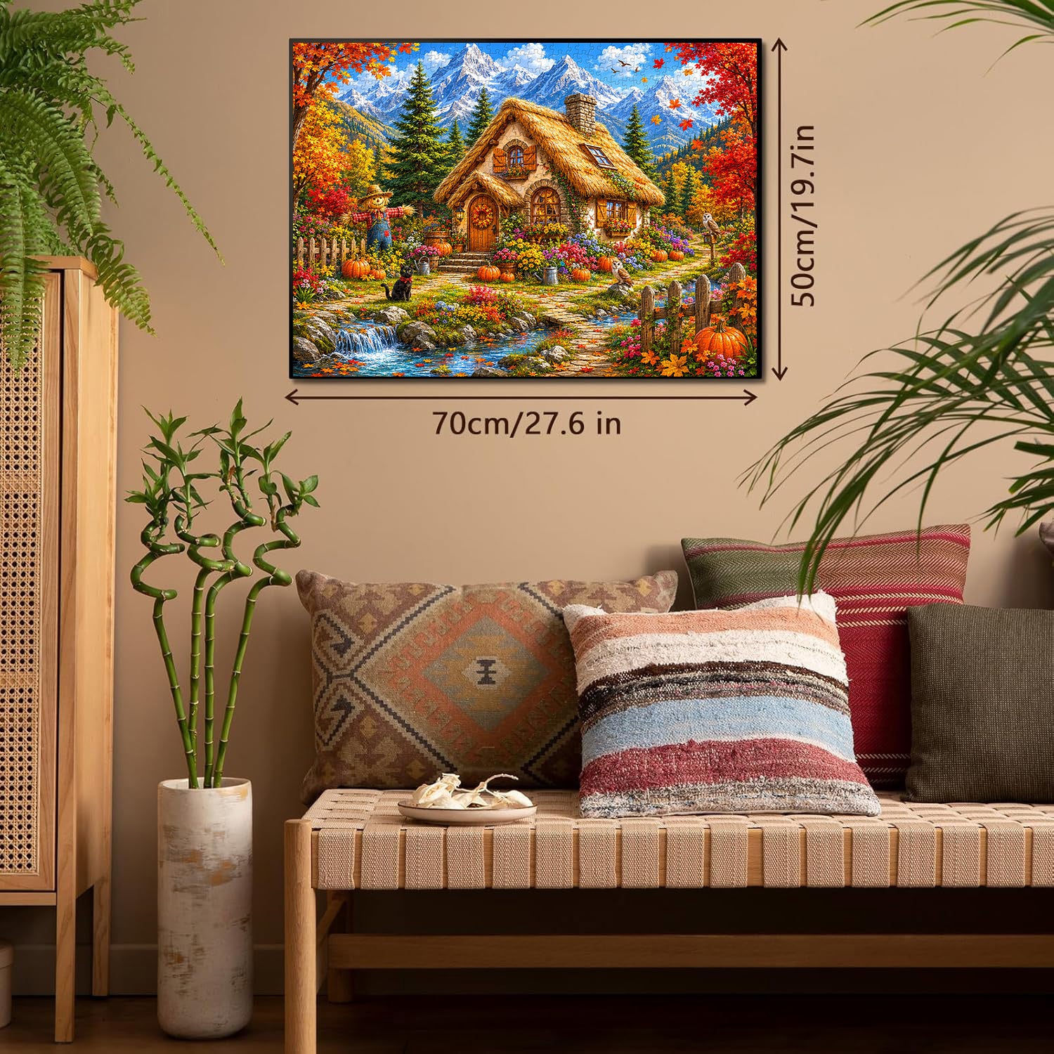 Fall Pumpkin Cottage Jigsaw Puzzle 1000 Pieces