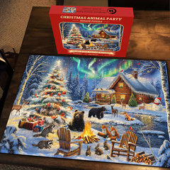 Weihnachts-Tierparty-Puzzle 1000 Teile