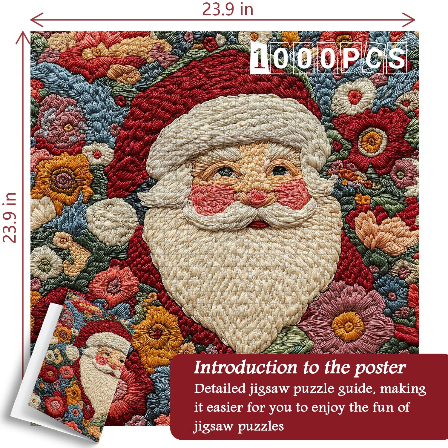 Weihnachtsmann-Kunstpuzzle 1000 Teile