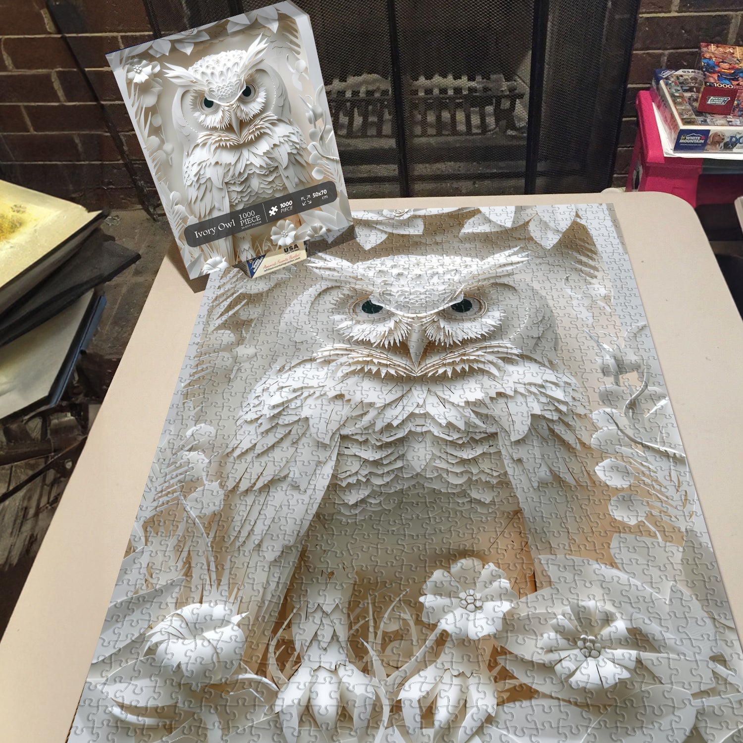 Ivory Owl Jigsaw Puzzle 1000 Pieces