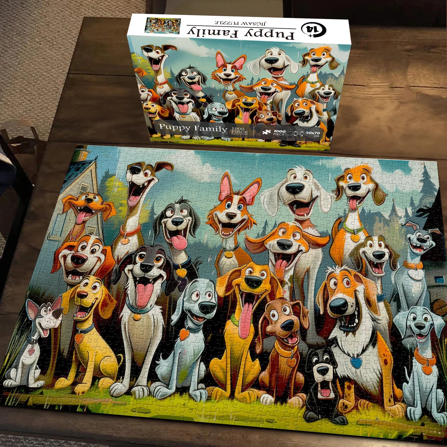 Puppy Family Jigsaw Puzzle 1000 Pieces