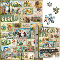 Retro-Ostercollage-Puzzle 1000 Teile