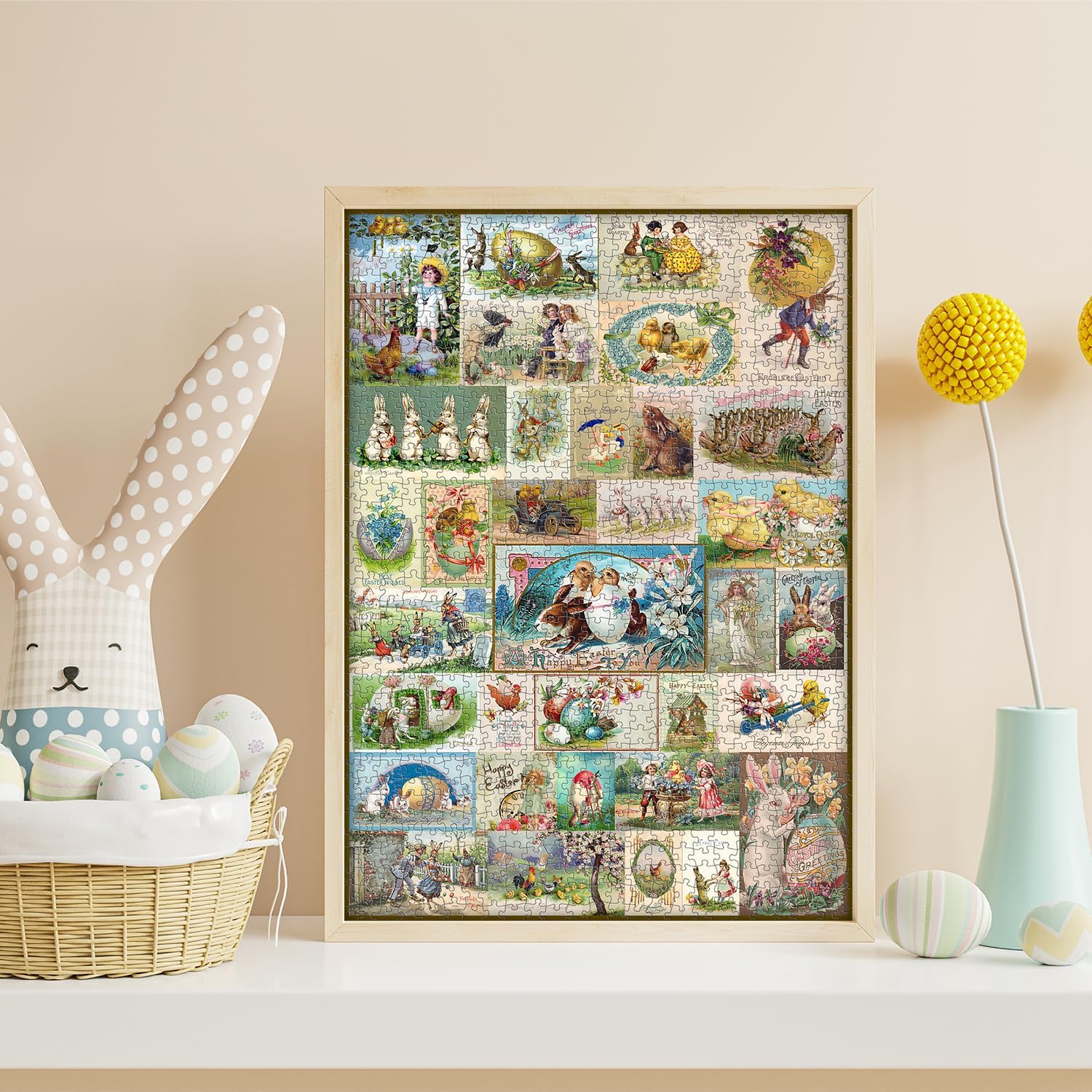 Retro-Ostercollage-Puzzle 1000 Teile