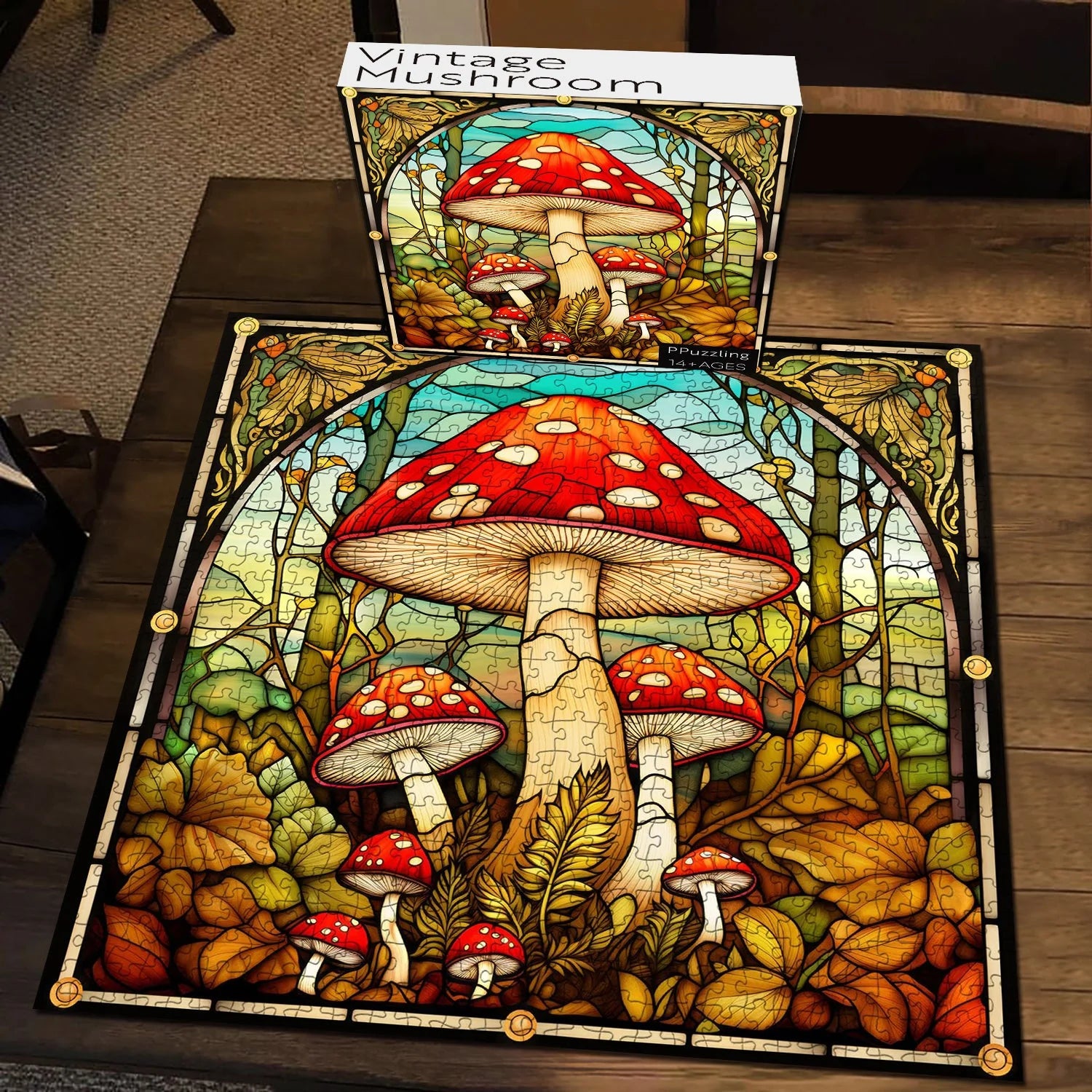 Vintage Pilz -Puzzle 1000 Stücke